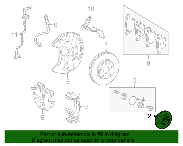 19962004 MercedesBenz Wheel Bearing And Hub Assembly 2103300325