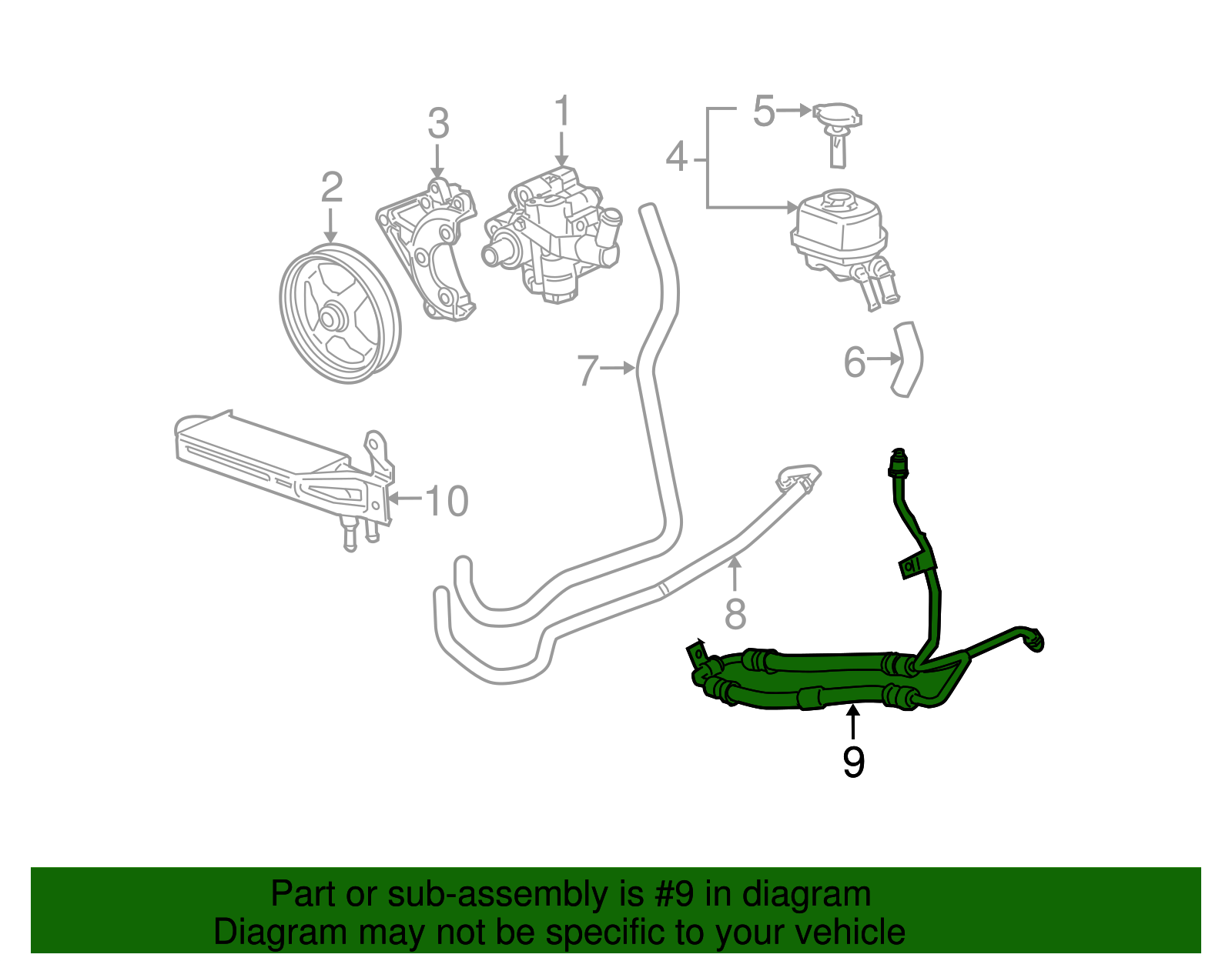 Hose Assembly, P/S Gr Inl - Cadillac (89060184)
