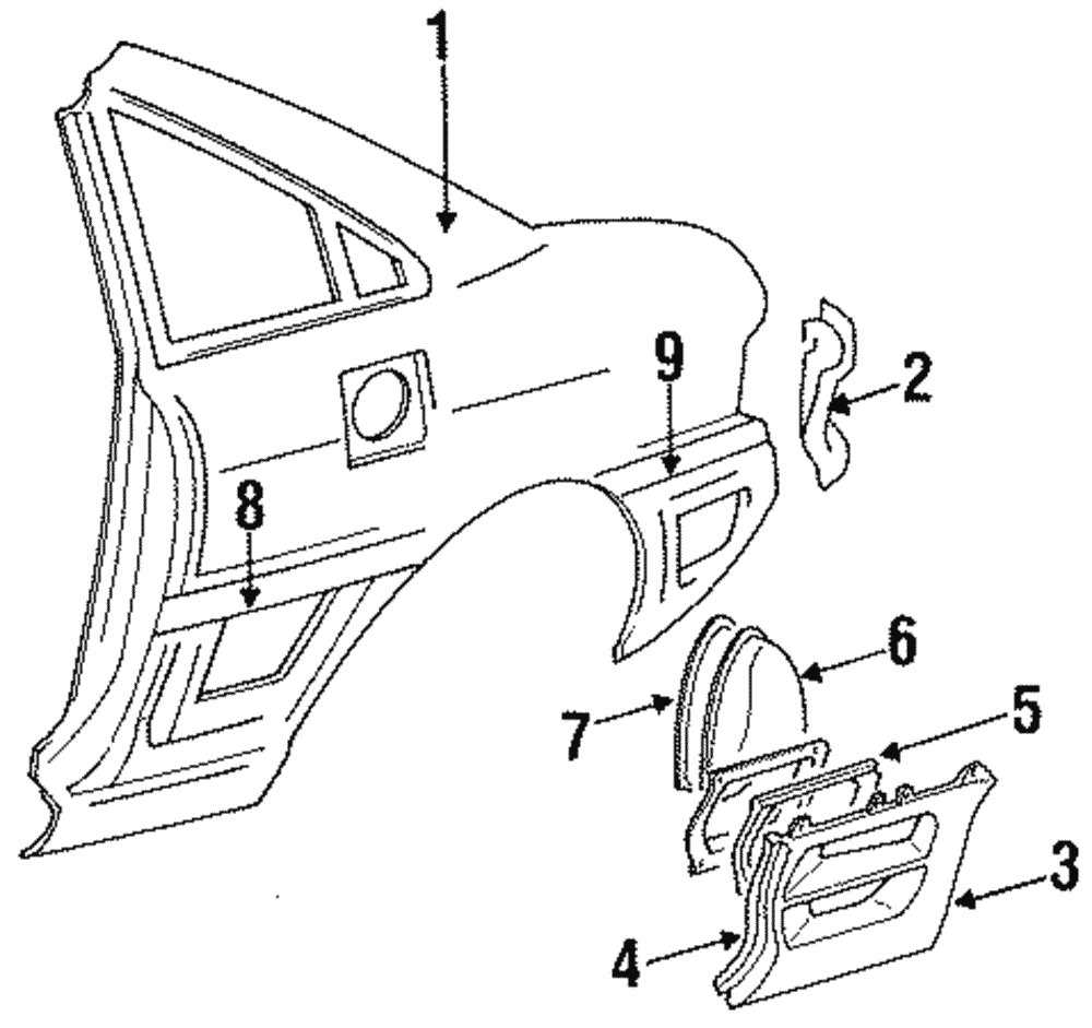 Rear Molding - Toyota (52752-17020-C0)