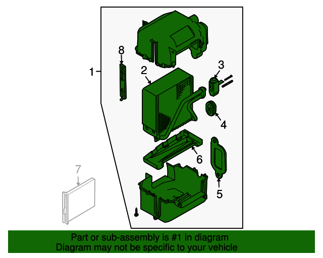 20042008 Chevrolet Air Conditioning Evaporator Core and Case Assembly