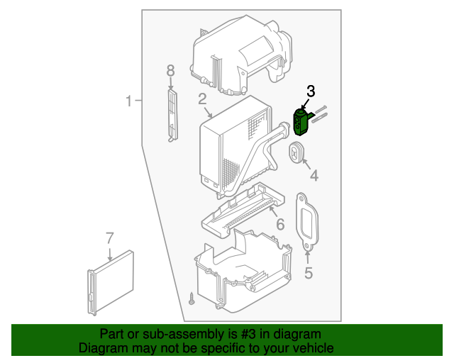 20042010 GM Air Conditioning Thermal Expansion Valve Hardware Kit with Seals, Stud, and Bolts