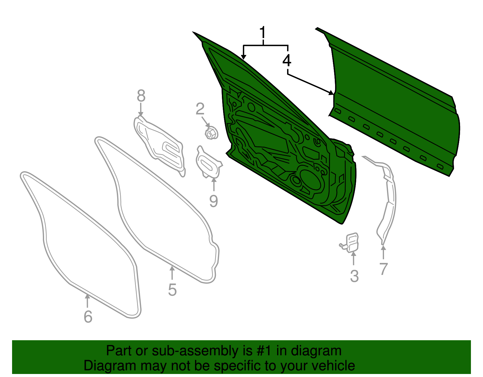 Door Shell - Ford (GD9Z-5420124-C)