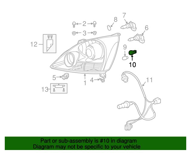9098115022 Signal Lamp Bulb 20032009 Lexus GX470 MyLexusParts