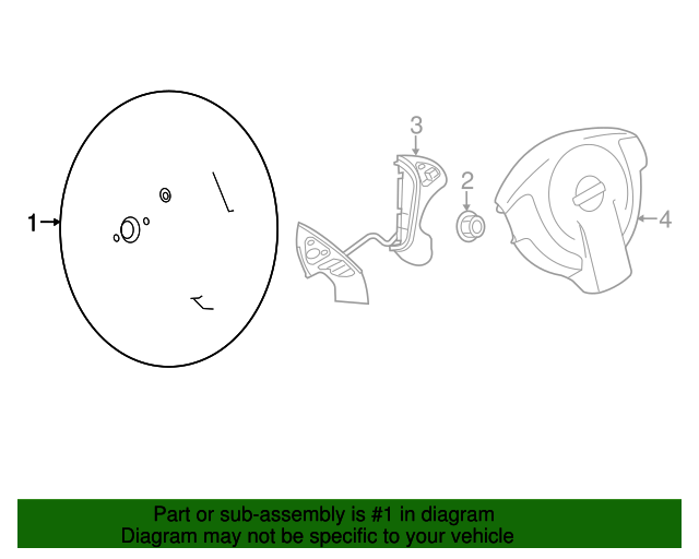 484304BT0B Steering Wheel 20142016 Nissan Rogue Conicelli