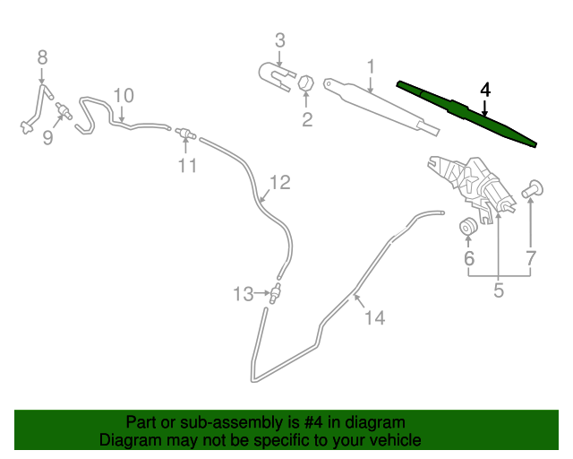 20162023 Kia OEM NEW 20162020 Kia Sorento Sport Utility Rear Wiper
