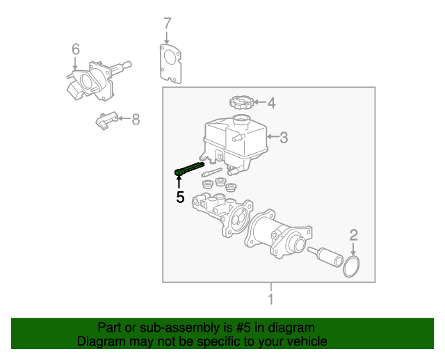 20082013 GM Brake Fluid Level Indicator Switch 25818508 QuirkParts