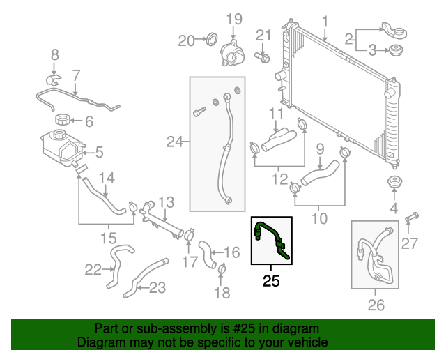 20042008 Chevrolet Automatic Transmission Fluid Cooler Outlet Pipe