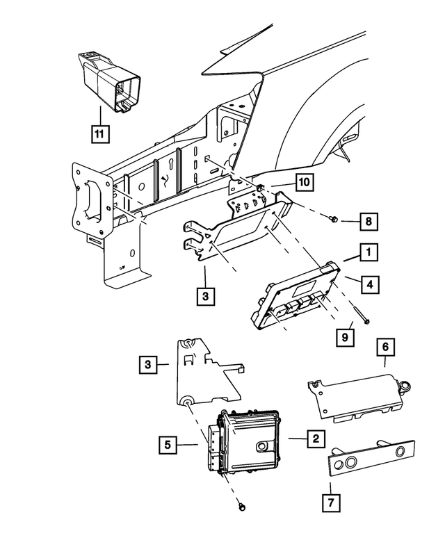 2011 Mopar Powertrain Control Module RL150562AC World Mopar Parts