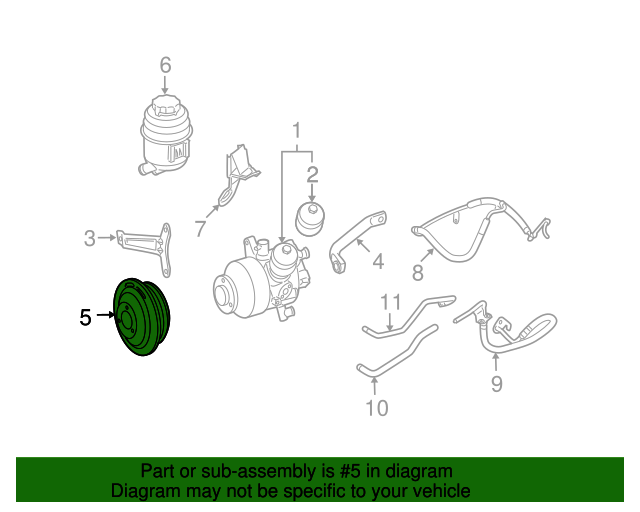 0004662415 Power Steering Pump Pulley 20082012 MercedesBenz