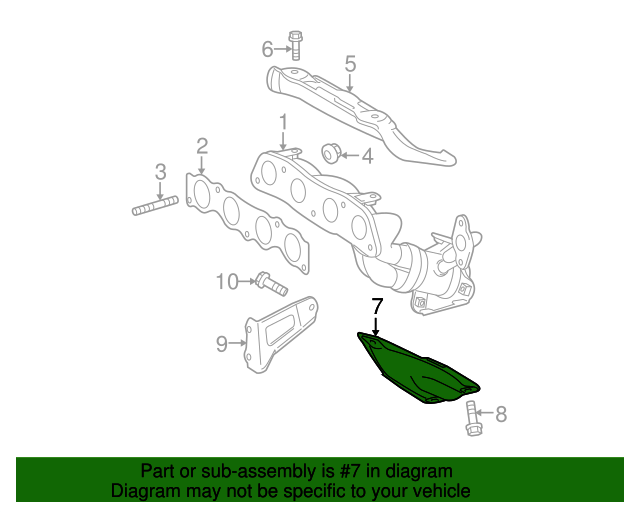 20102018 Toyota Exhaust Heat Shield 1716837110 OEM Parts Online