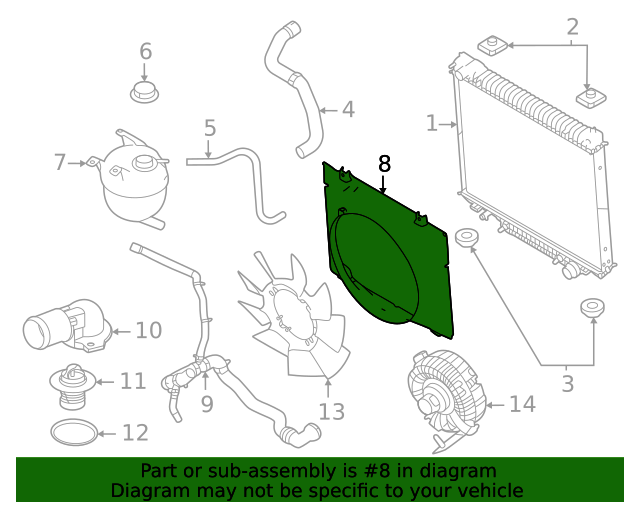 20212023 Ford E350 Super Duty OEM Fan Shroud LC2Z8146A Ford Parts