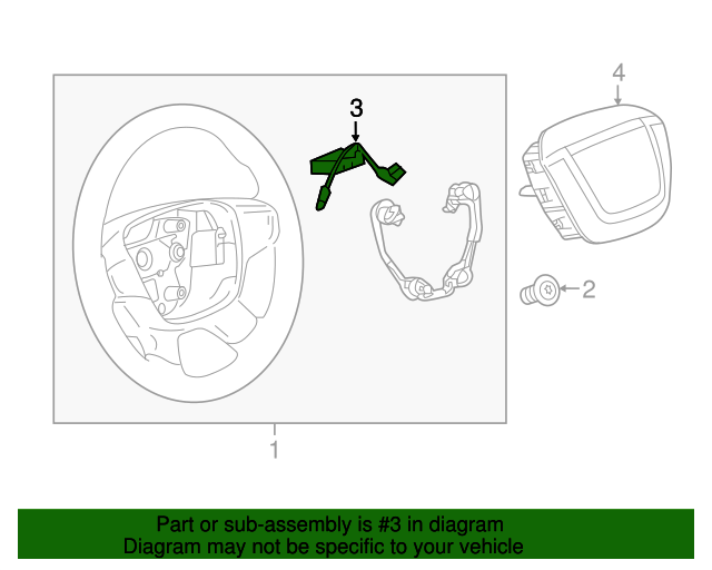 84648586 GM Steering Wheel Horn Switch Wiring Harness GM Parts Store
