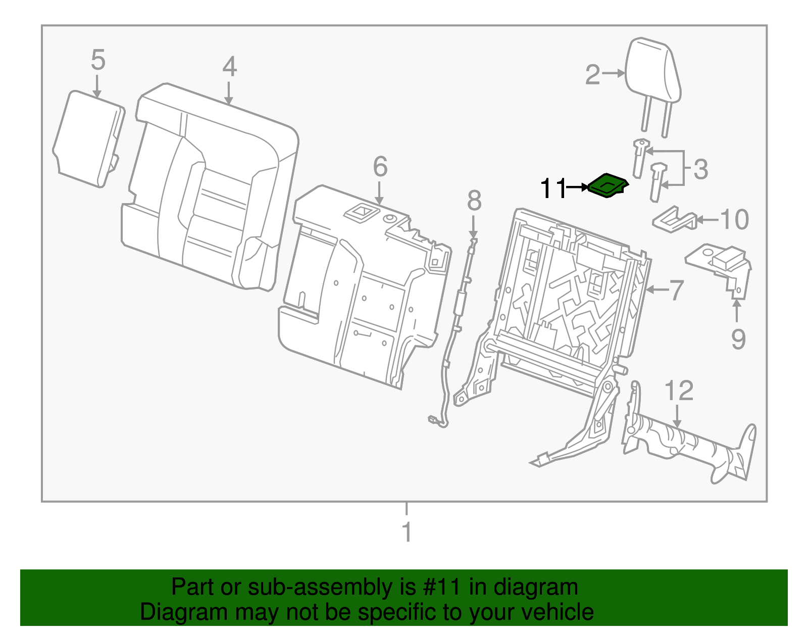 Shale Rear Seat Belt Opening Bezel - GM (84389830)