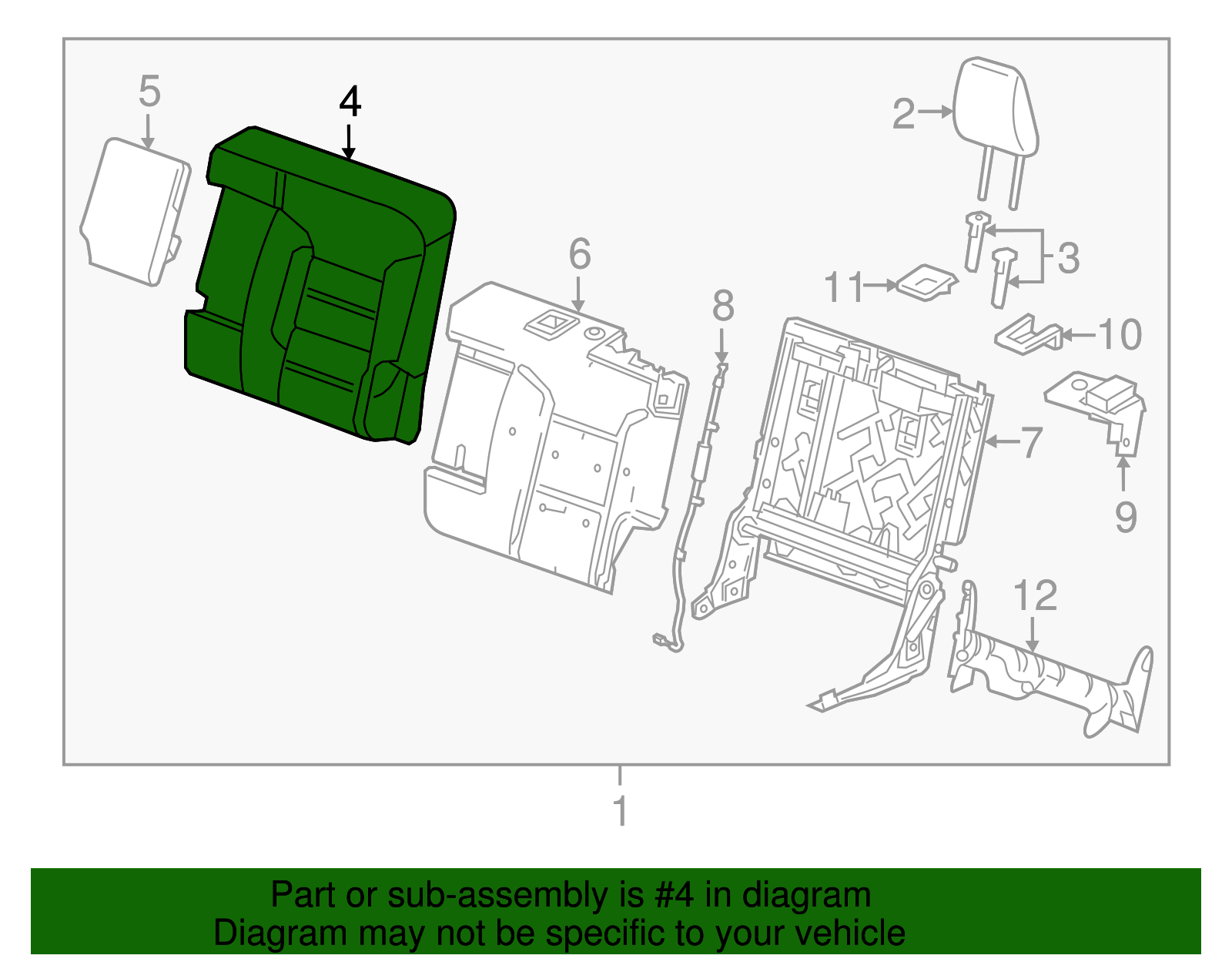 Seat Back Cover - GM (84411627)