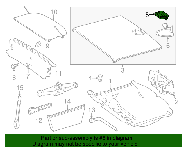 20152023 MercedesBenz Spare Tire Compartment Cover Latch 09968001