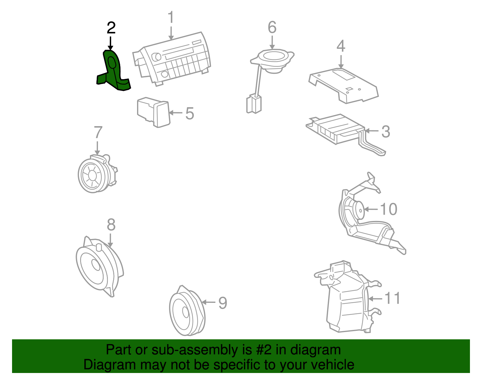 Display Unit Bracket - Toyota (86211-0C140)