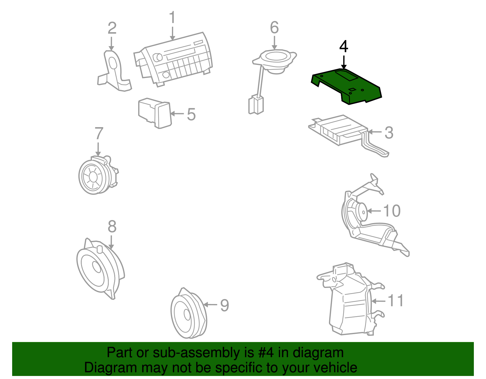 Amplifier Cover - Toyota (86183-0C040)