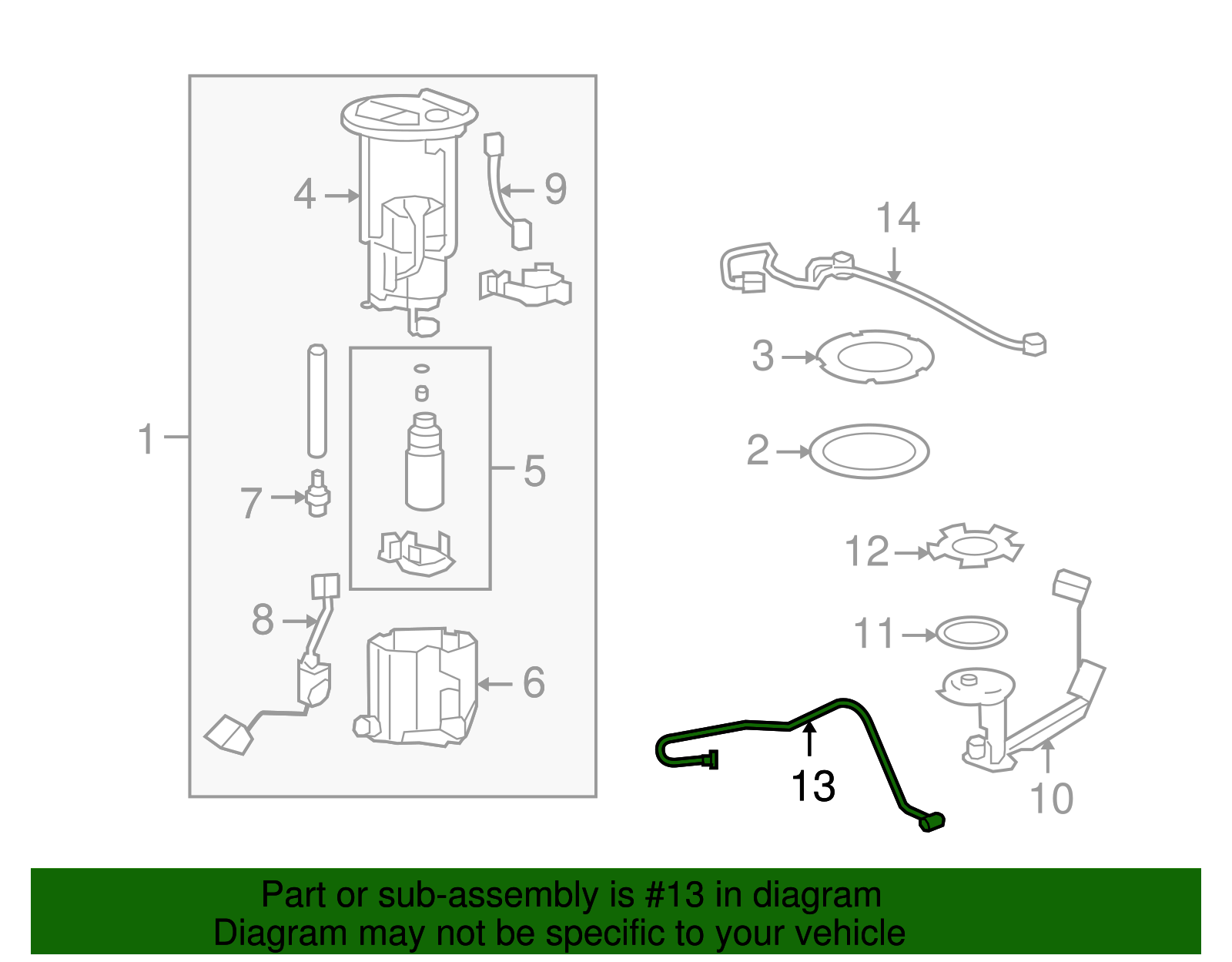Fuel Sender Fuel Feed Pipe - GM (92203244)