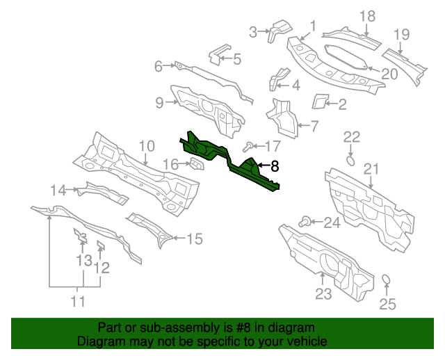 20092018 Volkswagen Frame 5N0803187 OEM Parts Online