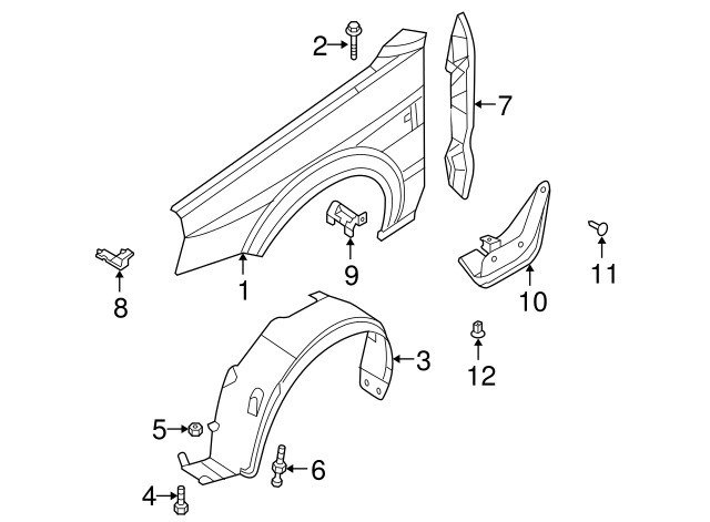 2004 2006 Suzuki Verona Fender Liner 72315 86Z00 Suzuki Car Parts