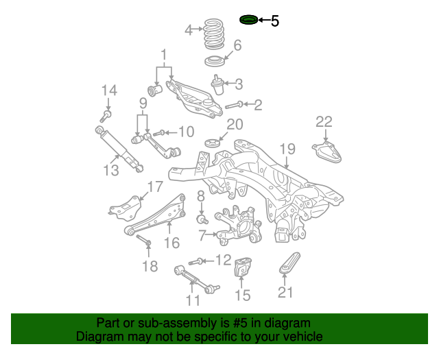 20062018 Toyota RAV4 Coil Spring Insulator (Left, Right, Rear, Upper) 4825742030 Toyota