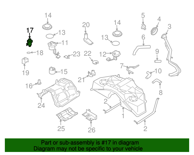 20032006 Infiniti G35 Fuel Pressure Regulator 226708H300 OEM Parts