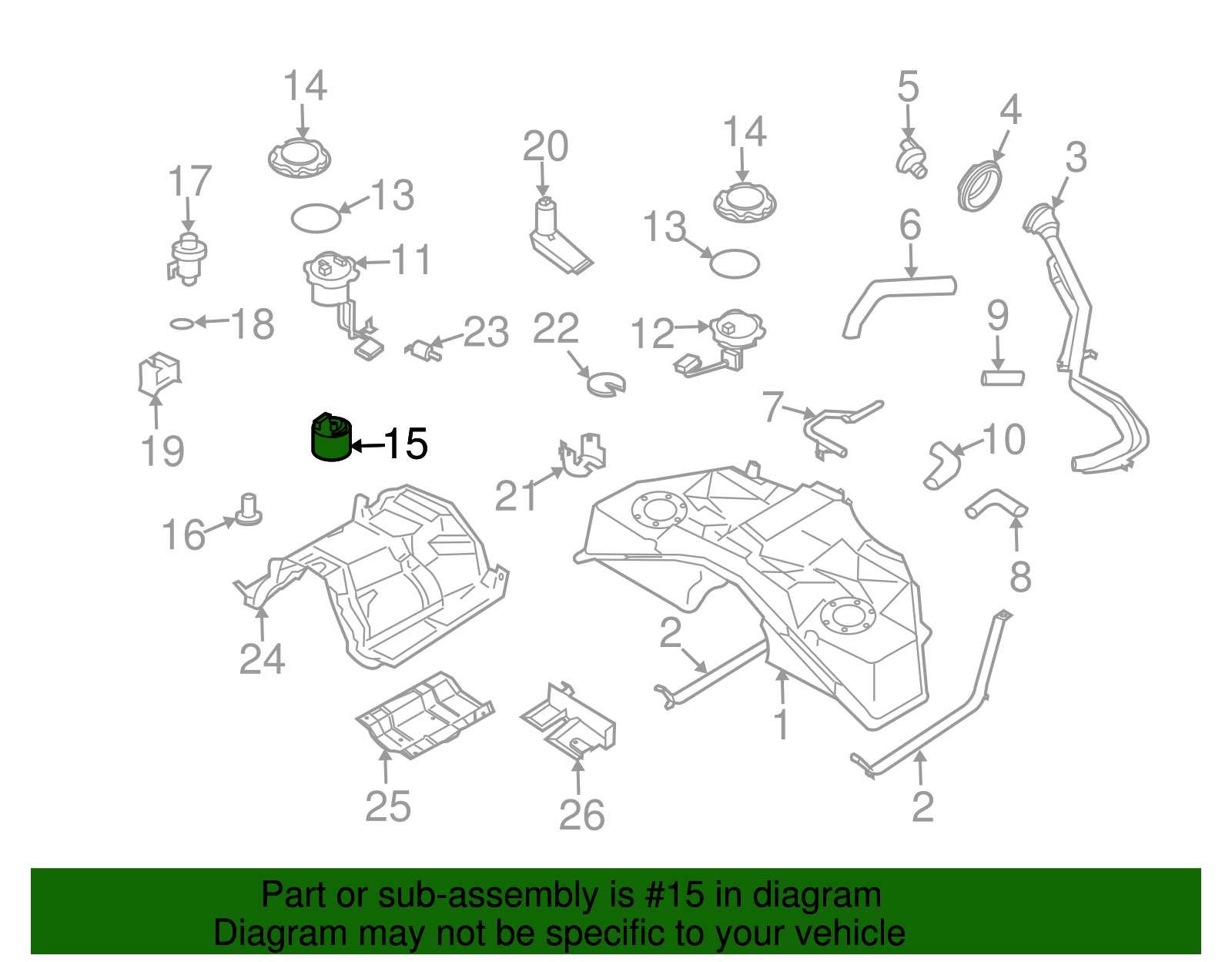 2002-2007 Infiniti Fuel Filter 164002Y505 | Infiniti Parts Online