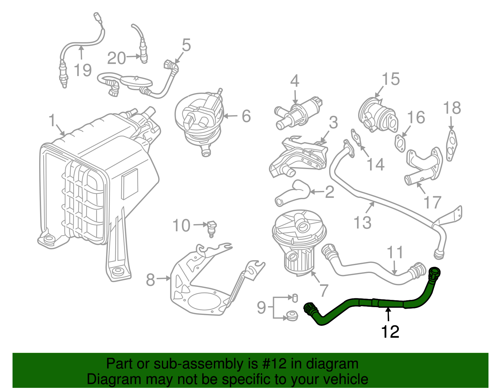 Connector Hose - Volkswagen (7L0-131-626)