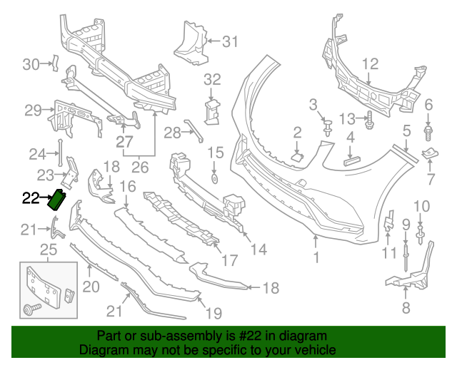 292-885-36-22-9999 - Tow Eye Cap 2016-2019 Mercedes-Benz 