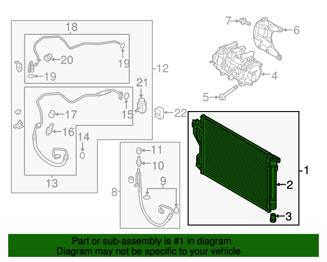 97606C1101 Condenser 20162018 Kia Optima Kia.Parts Store
