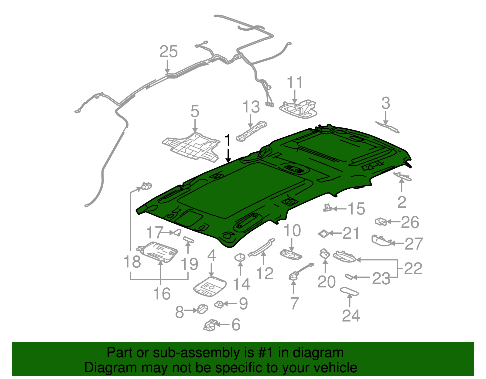 Panel Assembly, Hdlng Tr *Left Cashmere *Cashmere - Cadillac (89026729)