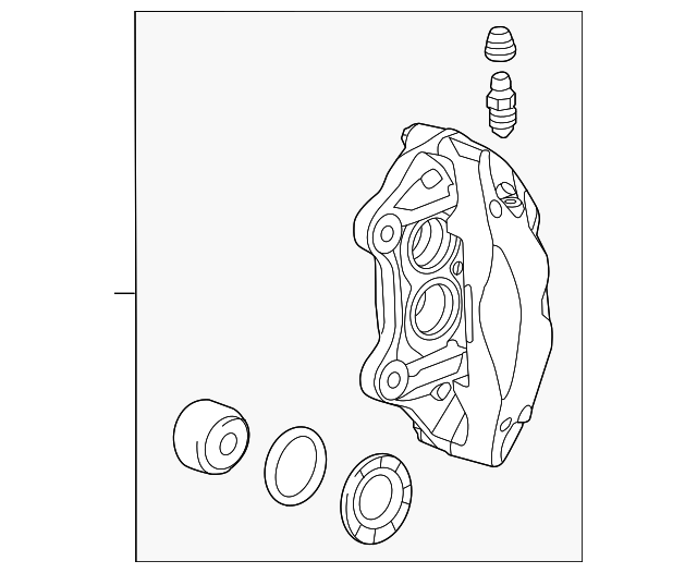 Front Driver Side Disc Brake Caliper Assembly - GM (84089078)