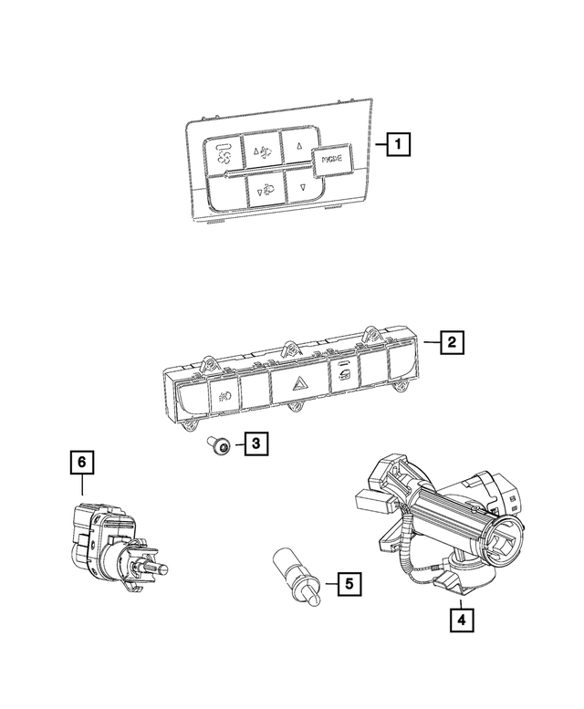 20142020 Ram MultiFunction Switch 5MT59JXWAA Steve White Parts
