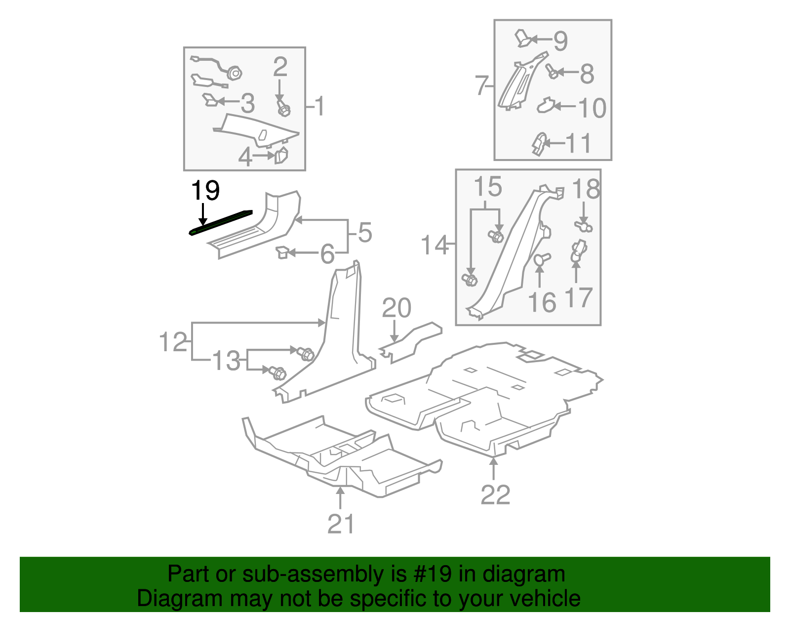 Plate Assembly-Front S/D Sill Tr               *Black - GM (10362638)