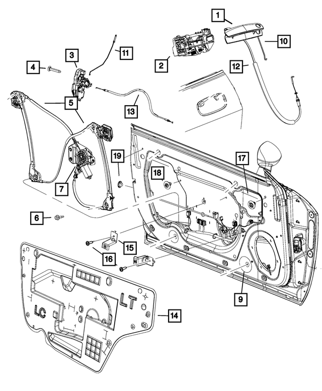 20082017 Dodge Challenger Window Regulator Motor, Left 68043883AA My