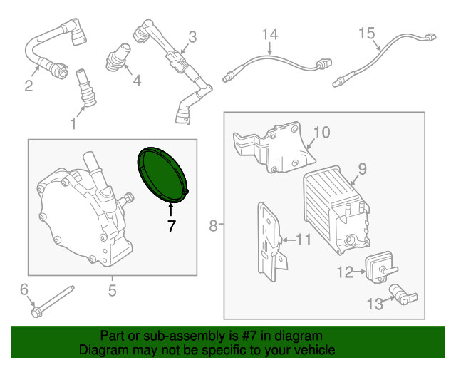 DL3Z2A572A Vacuum Pump Gasket 20152017 Ford Expedition Ford OEM