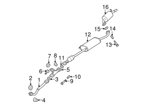 17420-20400 - Muffler & Pipe - 2006-2007 Toyota Highlander | OEM ...