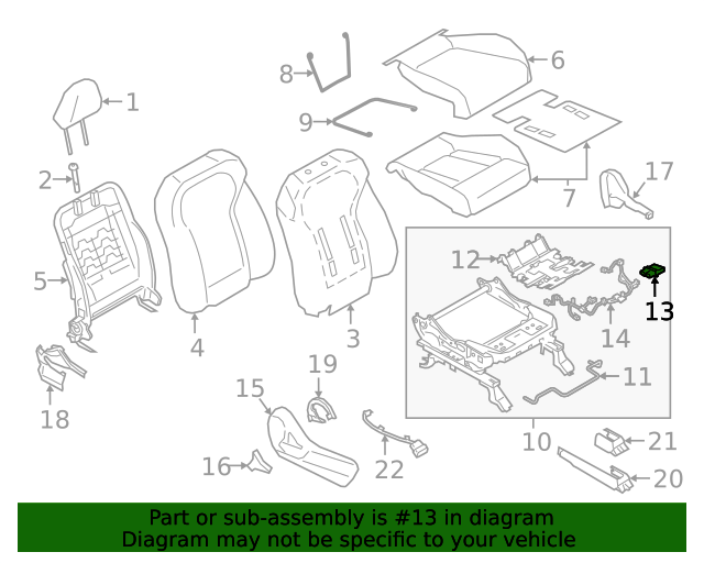 98321XC00A Occupant Module 20192021 Subaru Ascent World OEM