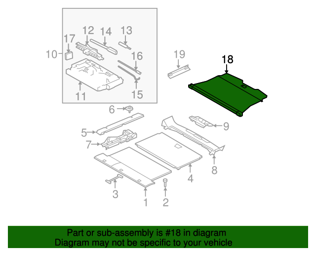 2012-2013 Land Rover Range Rover Sport Package Tray Trim LR029986 ...