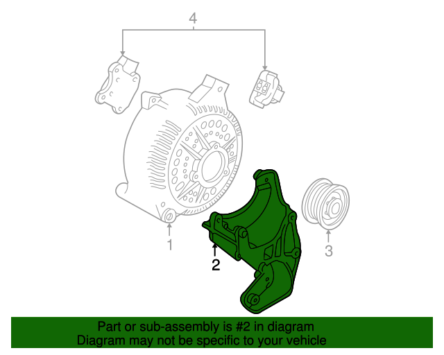 Genuine OEM Ford Alternator Mount Bracket Bronco Econoline FSeries
