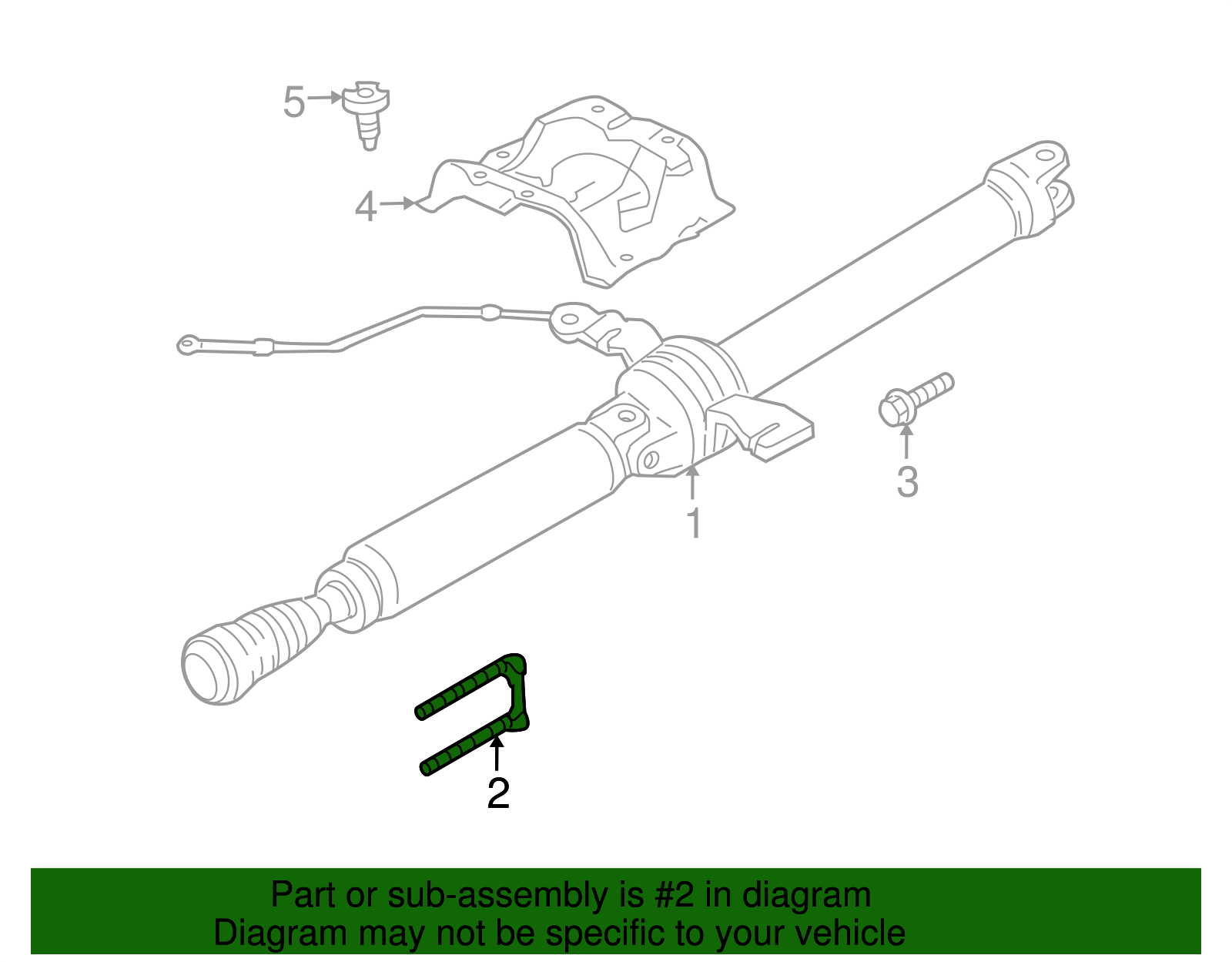 Drive Shaft Assembly U-Bolt - Ford (YL8Z-4529-AA)