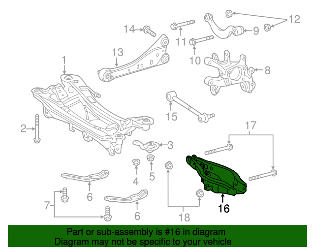 20112016 Scion tC Lower Control Arm 4874075010 OEM Parts Online