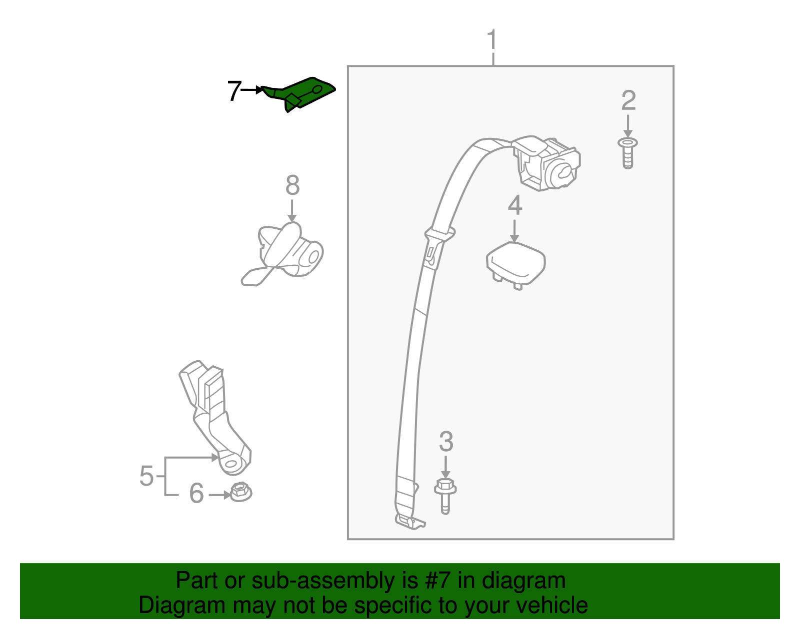 Bracket, Child Seat Rst Sys Belt - GM (90583859)