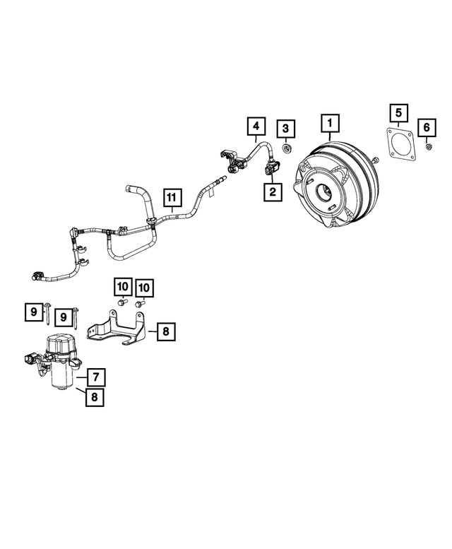 20182020 Jeep Wrangler Vacuum Pump 68328871AB My Mopar Parts