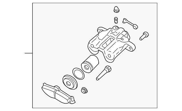 Caliper Kit, Rear Brake - Cadillac (89047677)