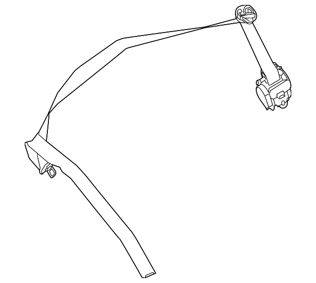 166-860-18-86-64-9C94 - Seat Belt Assembly 2013-2019 Mercedes-Benz 