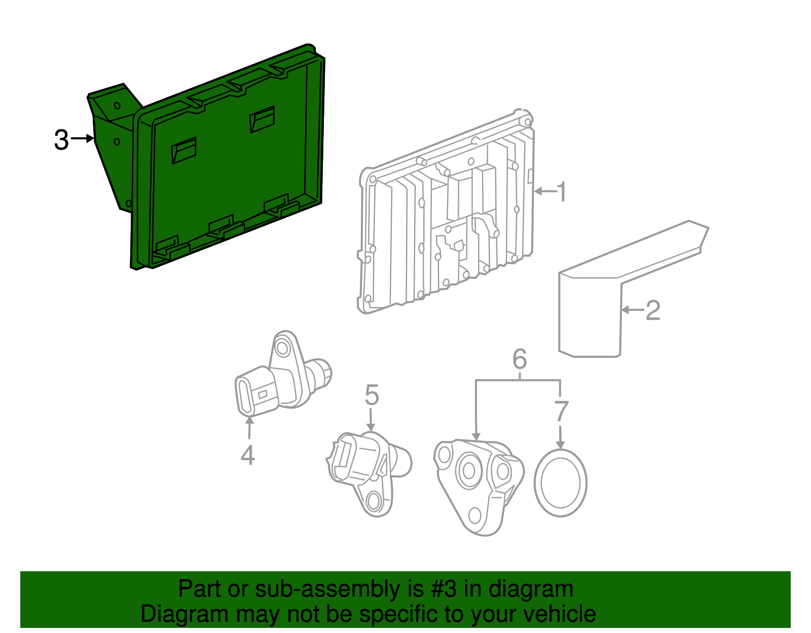 Engine Control Module Bracket - GM (84316130)