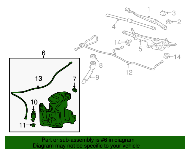 2017 Buick LaCrosse Windshield Washer Fluid Reservoir 26698449 Auto