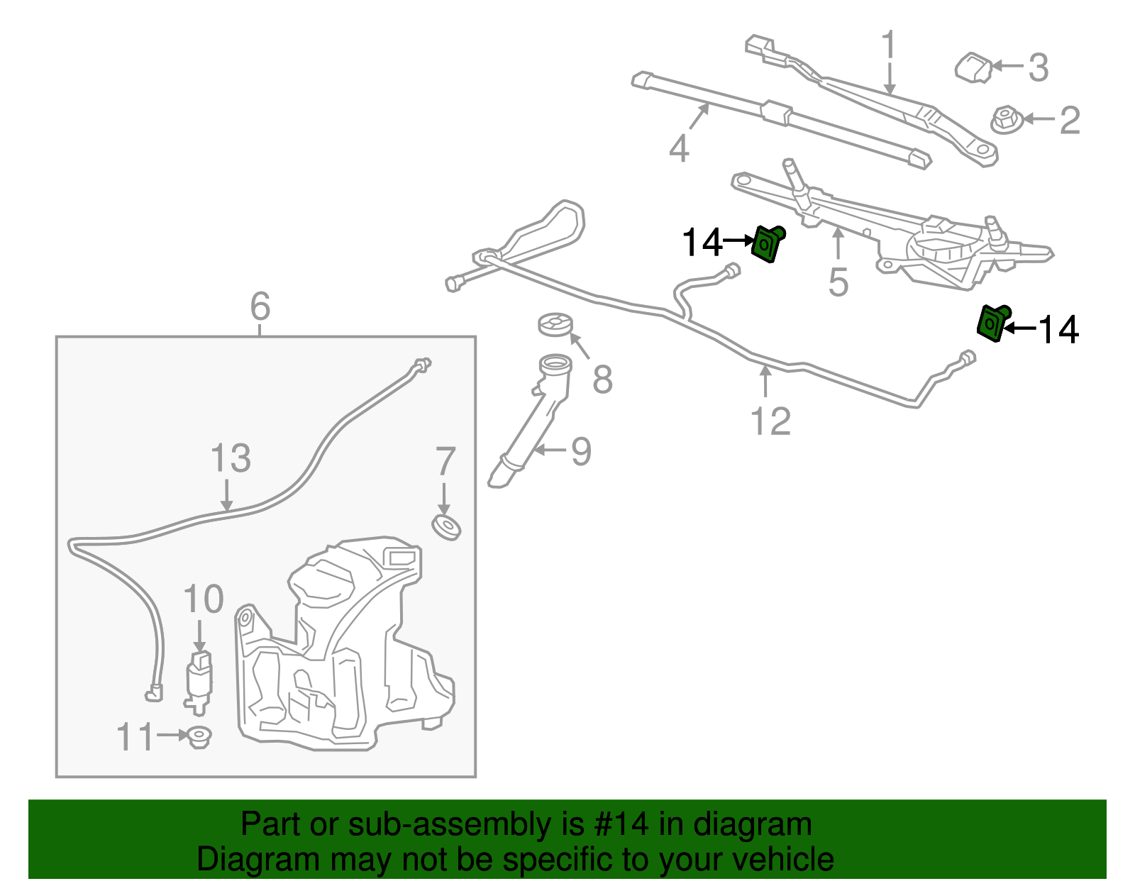Windshield Washer Nozzle - Buick (90803003)