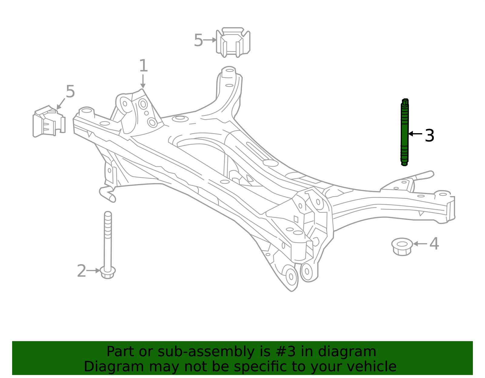 Suspension Cross-Member Stud - Toyota (90116-A0020)